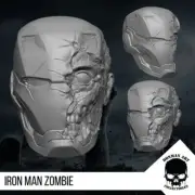 Zombie Iron Man Tony Stark custom head for Marvel 4" 6" 7" 12" action figures