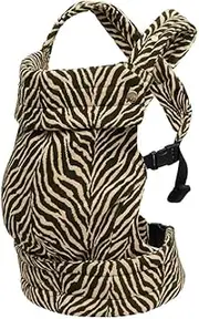 Baby Carrier for Newborns to Toddlers | Cozy Wrap with Lumbar Support | Soft Fabric, 7-35lbs Adjustable Fit | Brown Zebra Pattern