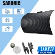 12V 100W Flexible Solar Panel Mono Caravan Camping Home Battery Charge 100 Watt
