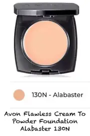 Avon Flawless Cream To Powder Foundation Alabaster 130N