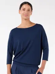 Modal Luxe Layer Tee 3/4 Sleeve - Navy