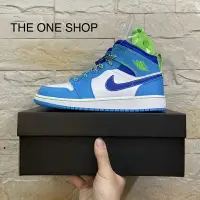 在飛比找樂天市場購物網優惠-AIR JORDAN 1 MID SE 1代 藍色 高筒 D