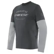 DAINESE PADDOCK T-SHIRT LS CHARCOAL-GRAY/GLACIER-GRAY S