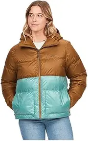 [Marmot] Women's Wm's Guides Down Hoody Lightweight Down Jacket, Warm Winter Jacket, Water-Repellent Quilted Jacket, Windproof Functional Jacket, Small Packable Outdoor Jacket with Hood (Pack of 1)