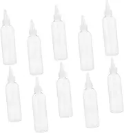 SOESFOUFU 10pcs Cosmetic Bottle Squeeze Bottles Squirt Hair Dye Bottle Cosmetic Squeeze Bottle Refillable Bottle Liquids Sample Bottles Dispenser Pointed Bottles with Condiment Pp