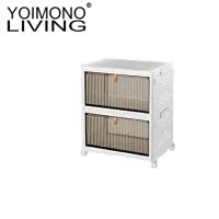 在飛比找momo購物網優惠-【YOIMONO LIVING】「北歐風格」折疊防塵移動鞋櫃