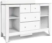 Keezi Baby Change Table, Portable Changing Station Cabinet Rack Shelf Drawers Dresser Chest for Infant Newborn, Compartment Storage Space White