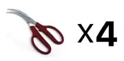 Norpro Shrimp/Prawn Peeler Deveiner Stainless Steel Curved Blade (4-Pack)