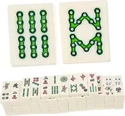 ORFOFE Elegant Mini Mahjong Set Chinese Mahjong Game Portable Complete for Travel Home Parties