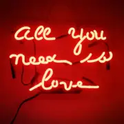 All You Need Is Love Red 14" Acrylic Neon Sign Light Lamp With Dimmer