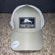 TOMMY BAHAMA “Tip Your Cap” Marlin Logo Trucker Hat Gray White Men’s NEW