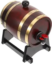 CHICAMPERA 1Set Barrel Dispenser Sturdy Wine Holder for Home Bar Party Wood Aging Barrel for Beer Whiskey Liquor Storage