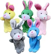 Animal Finger Puppets - Plush Bunny Interactive Toys Set of 5 | Plush Cute Animal Puppets Doll for Children, Shows, Playtime, Schools, Birthday