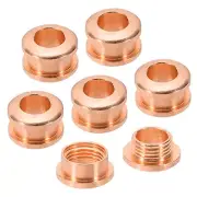 5mm(1/5 Inch) Brass Hole Eyelets, 6 Pcs Arc Surface Grommets, Rose Gold