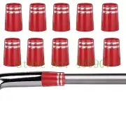 Custom .355 Golf Ferrules with Silver Trim Rings for Taper Tip Iron Wedge