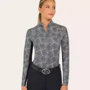 R.J. Classics Ladies Libby Schooling Shirt | Black Floral Starburst