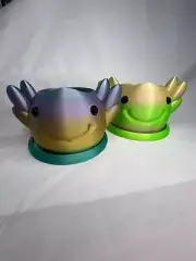 Small Axolotl Planter Pot, Pen or Trinket Holder, 3D Printed