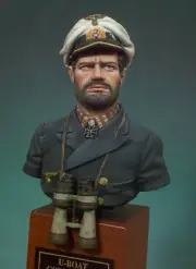 Resin 1/10 Figure Bust U-Boat Commander NO Base Unpainted Unassembled qj20