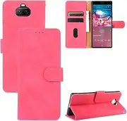 Compatible with Sony Xperia 8 Flip Wallet Cover,Compatible with Sony Xperia 8 Lite Kickstand Magnetic Closure Pink