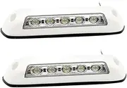 2Pcs Car RV Boat Roof Dome Lights 12V LED Awning Porch Light Waterproof Universal for Caravan Trailer Camping