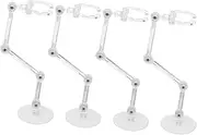 PHENOFICE 4pcs Action Figure Stand Manual Support Desktop Figure Stand Desktop Figure Holder Display Stand Action Figure Display Holder Display Accessory Cartoon Model Support Doll Stand