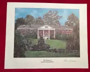 Home of James Madison Art Print Drawing R. V. Sebring, authentication certif (B)