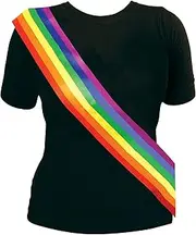 [Bristol Novelty] Rainbow Fabric Sash - Gay Pride / Marches / Lgbt / Parties Etc - New & Sealed