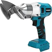 Battery Tin Snips Compatible with Makita 18 V, Brushless Motor Max 2.0 mm, 360° Electric Scissors for Cutting Steel (without Battery)