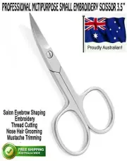 Small Nail Scissors Manicure Pedicure Cuticle Arrow Point Jaws Curved 3.5"