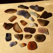 1.5LB Lot of Polished Natural Agate Crystals Mixed Slices Stones Geode Rock Ends