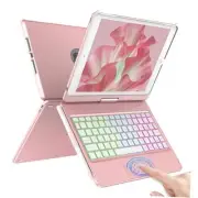 Touch Keyboard Case for iPad 10.2" 9th 8th 7th Generation, 10.2 inch Rose gold