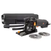 WEN Circular Saw 4.2Amp Corded Worm-Drive W/ Laser + Carrying-Case + 3-Blades