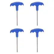 4pcs H3 T-Handle Hex Key Wrench 3mm S2 Steel T-Key Inner Hexagon Spanner