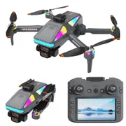 4.5-Inch Screen Controlled Brushless Intelligent Obstacle Avoidance High-Definition Aerial Drone (S5 Gray+Gps Return+4.5-Inch Screen Display+High-Definition Aerial Photography, One Electric Version)