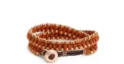 Nordstrom Treasure & Bond Beaded Wrap Bracelet NWT $39.00 BEIGE GOLD