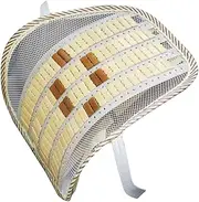 1pc Back Mesh Support Lumbar Rest Back Cushion Wooden Beige