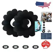 Premium Microbead Neck Pillow Set for Airplane & Lumbar Support – Compact & Soft