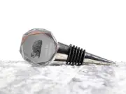 Selkirk Rex Longhaired Crystal wine stopper with a cat Art-Dog