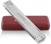 East top Tremolo Harmonica, 24 Holes Silver Mouth Organ T2406S harmonica