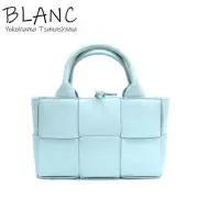 Bottega Veneta Candy Arco Tote 2way Handbag Lambskin Sax Blue 729029 BOTTEGA V
