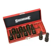 Sidchrome XS4H09MT - Impact Socket Set 1/2" Drive 9 Piece Metric In-Hex