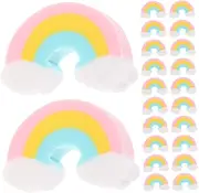 50pcs Cute Rainbow Erasers Soft Mini Erasers for Classroom Prizes Office Supplies Versatile Color Pencil Mark Removal Engaging Rainbow Design