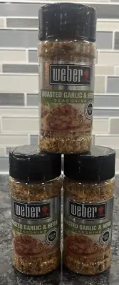 3x Shakers Weber Roasted Garlic & Herb Seasoning | 2.75oz | Gluten & MSG Free