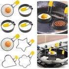 4Pcs Pancake Rings Stainless Steel Egg Ring Set Nonstick Fried Egg Rings gyOhv