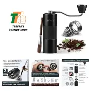 Manual Coffee Grinder by - Stainless Steel Conical Burr Coffee Grinder Manual...