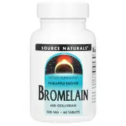 Source Naturals, Bromelain 600 GDU/g, 60 Tablets