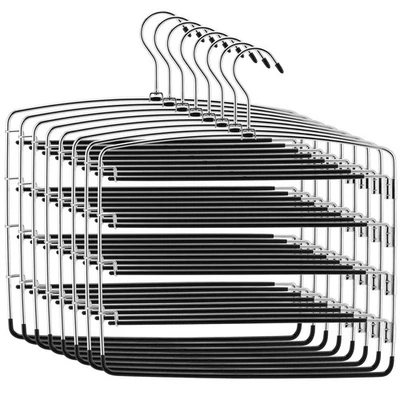 8 Pack Pants Hangers Slacks Hangers 5 Layers Pants Hanger, Swing-Arm Pants Ha...