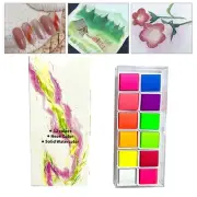 12 Color Glitter Watercolor Paints Set Pearlescent Color Artist Art Set For