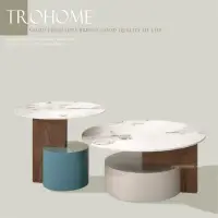 在飛比找momo購物網優惠-【Trohome 拓家設計家具】Ollie 奧利 厚型岩板圓