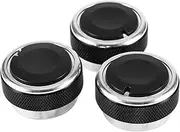 Air Conditioning Knob Switch Engine Start Rotation Button Outer Covering Black for Most Car Models